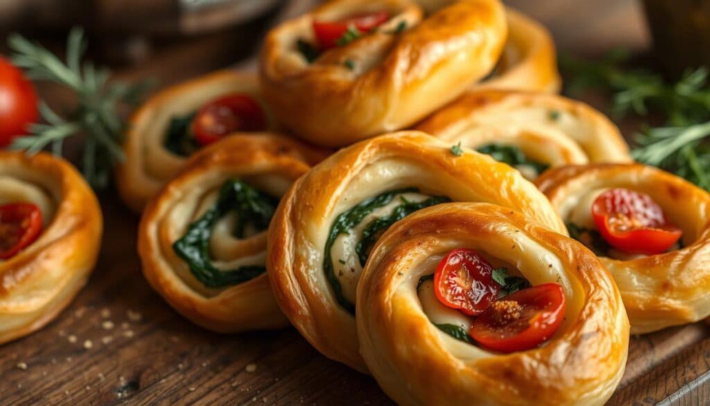 Blätterteigschnecken herzhaft