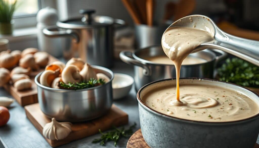 Champignoncremesuppe Zubereitung