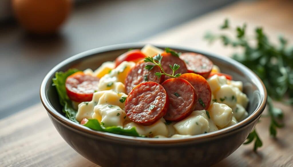 Eiersalat mit Wurst Eiersalat mit Wurst