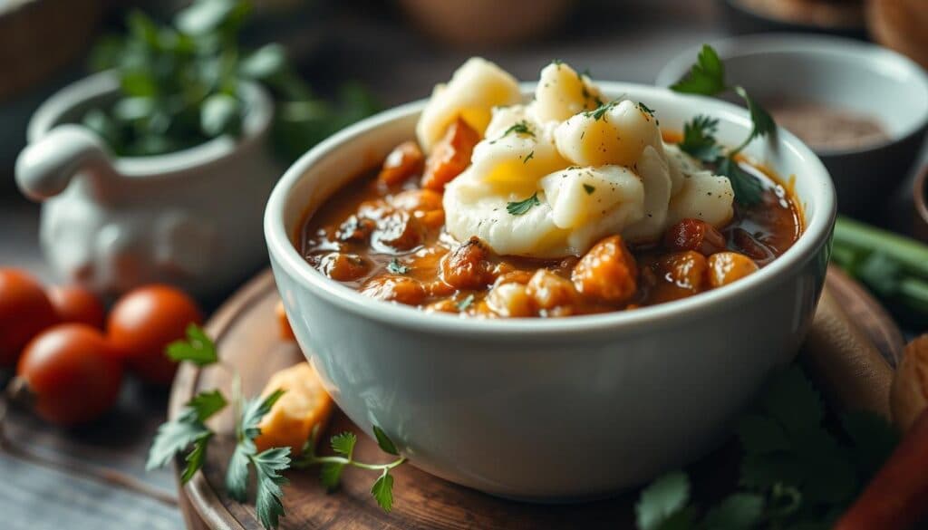 Eintopf-Gerichte mit Kartoffelbrei Eintopf-Gerichte mit Kartoffelbrei