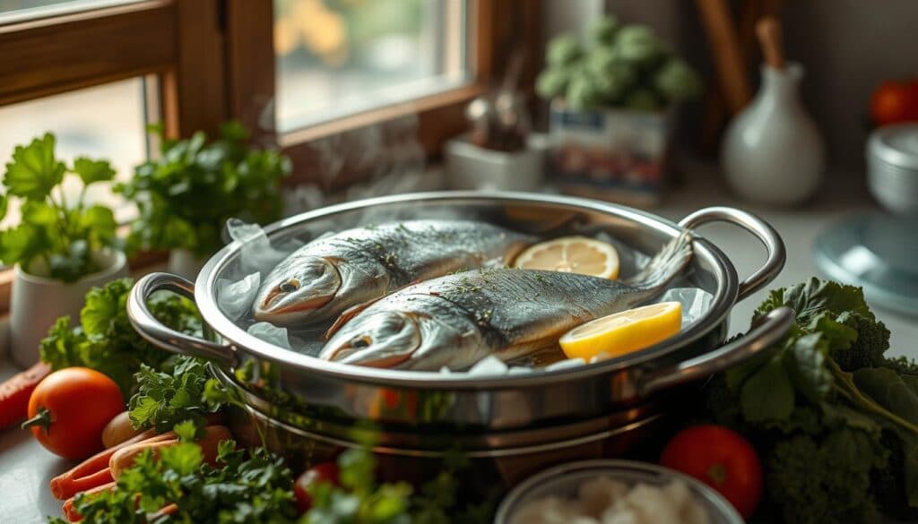 Fisch dämpfen Fisch dämpfen