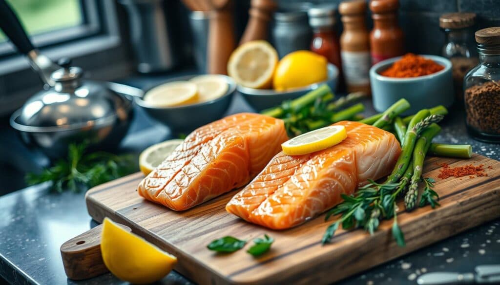 Lachs Vorbereitung Lachs Vorbereitung