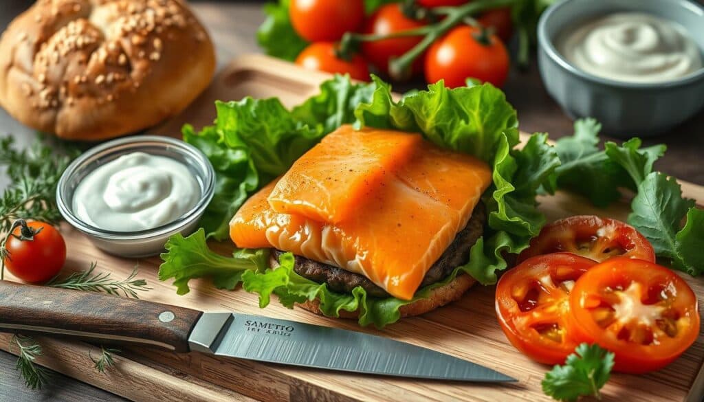 Lachsburger Zubereitung Lachsburger Zubereitung