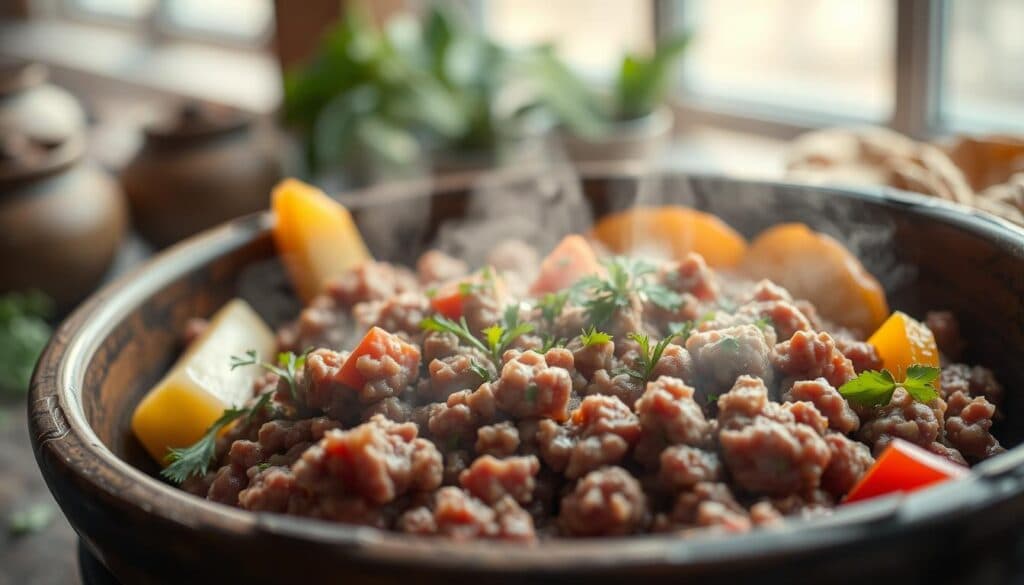 Reisfleisch mit Hackfleisch