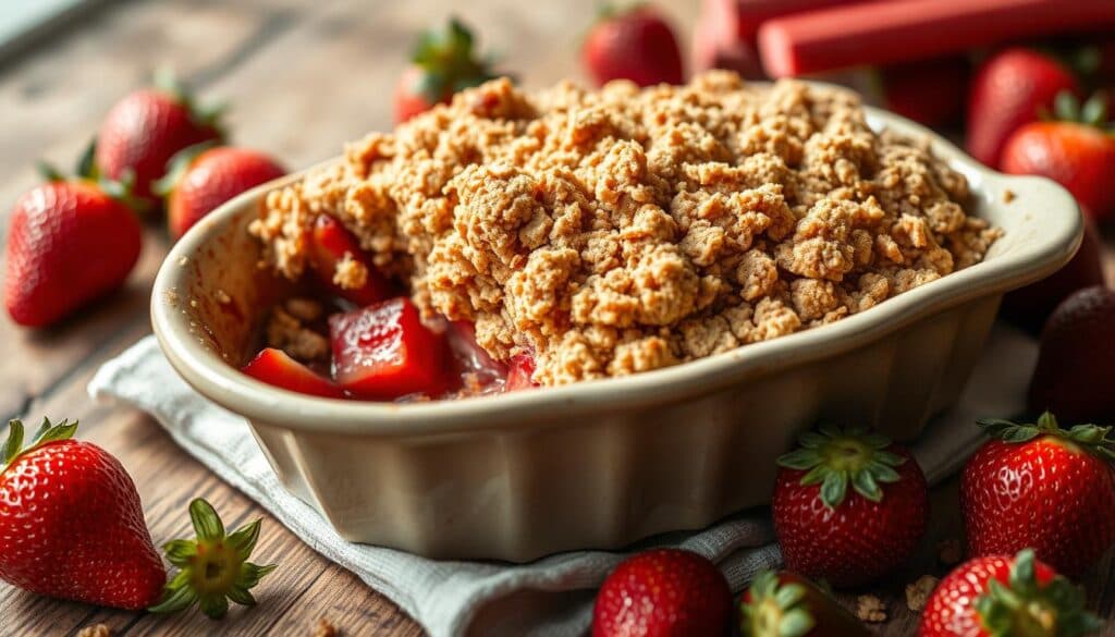 Rhabarber Erdbeer Crumble