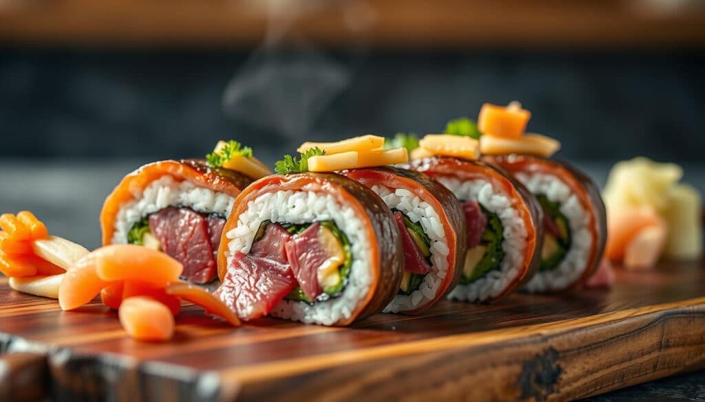 Rindfleisch-Sushi Rindfleisch-Sushi