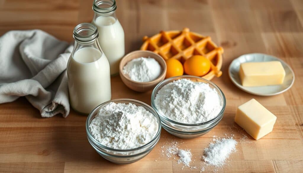 Zutaten für Buttermilchwaffeln