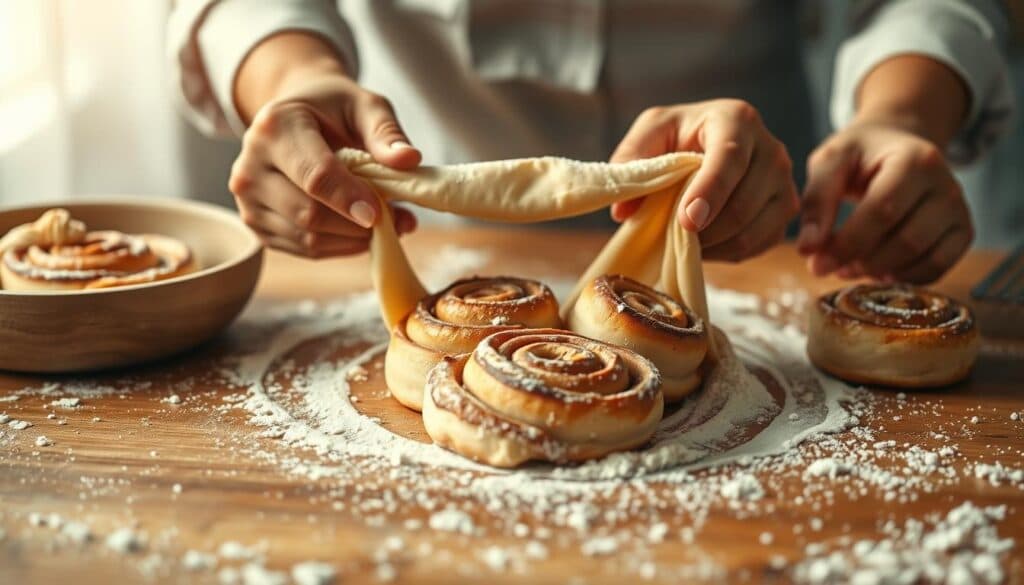 Zimtschnecken formen Technik Zimtschnecken formen Technik