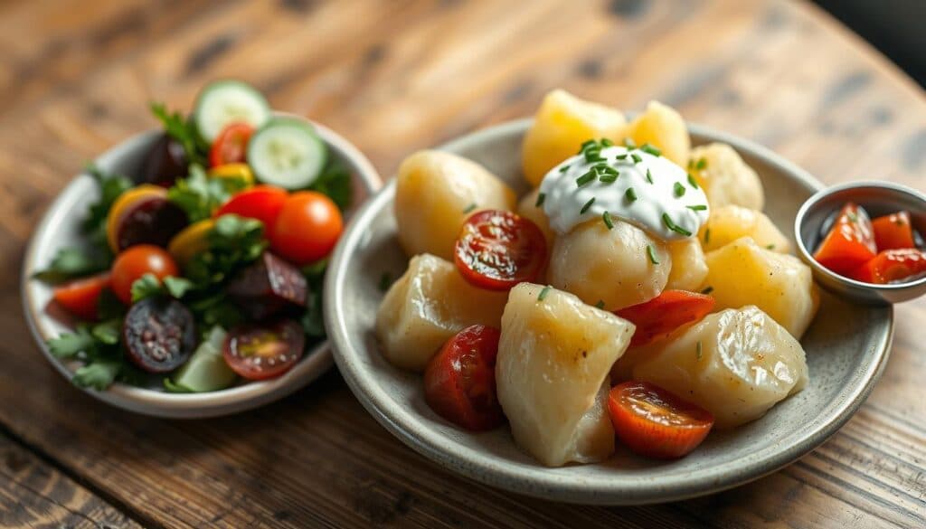 Pellkartoffeln mit Beilagen