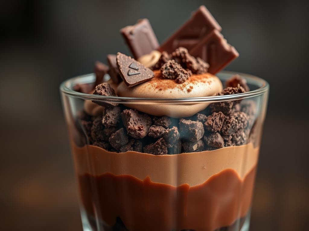 Dessert im Glas Schokolade