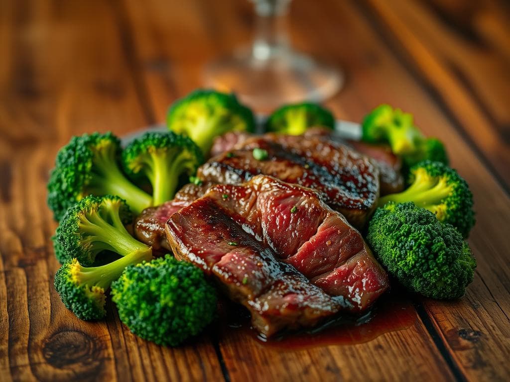 Rindfleisch mit Brokkoli