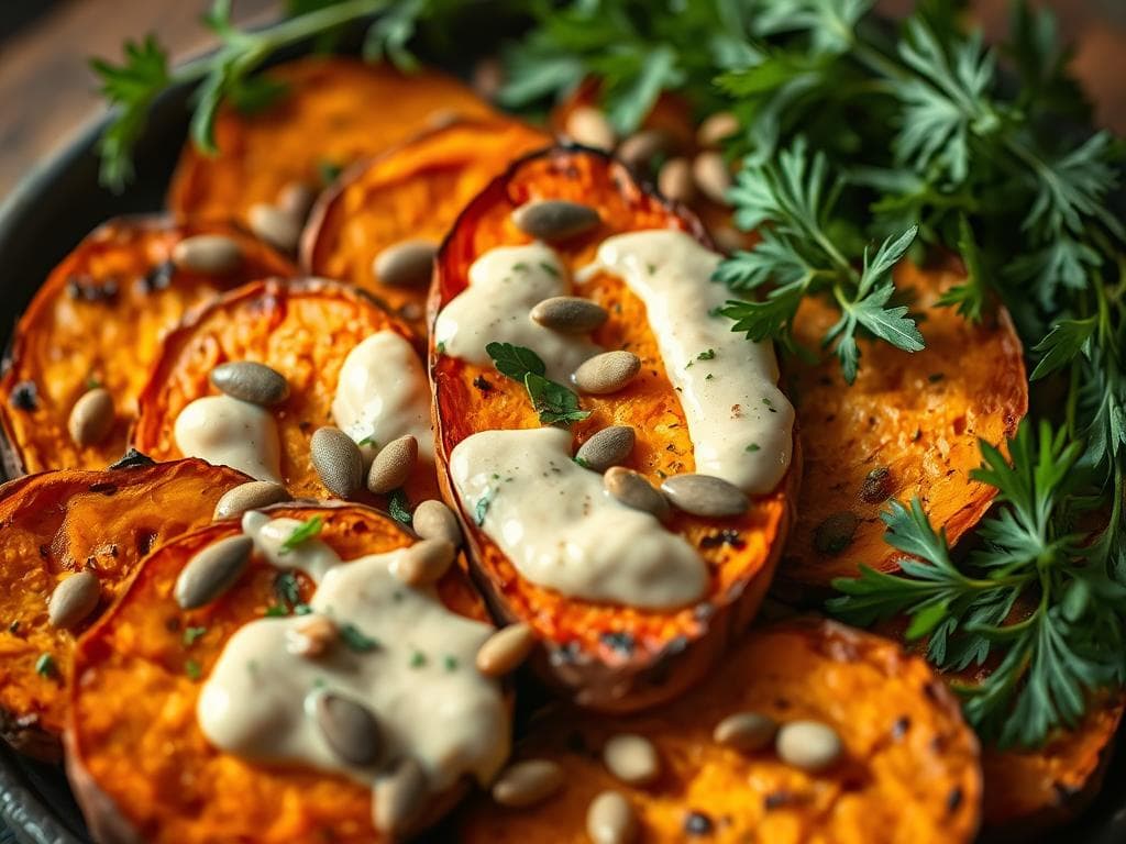 Vegane Süßkartoffel Beilagen