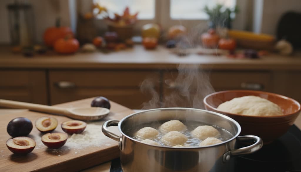 Knödel kochen Garprozess