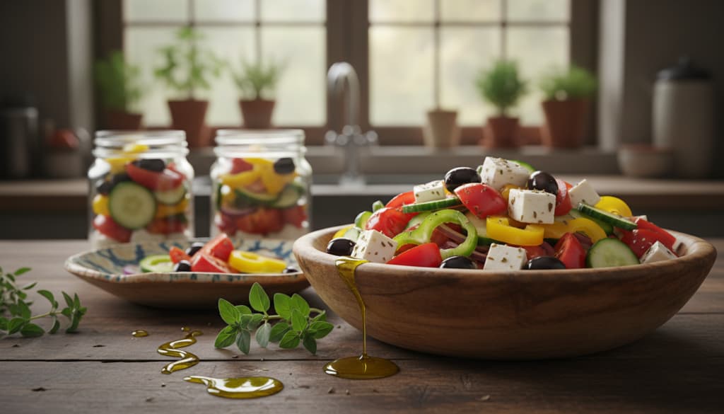 Variationen griechischer Salat