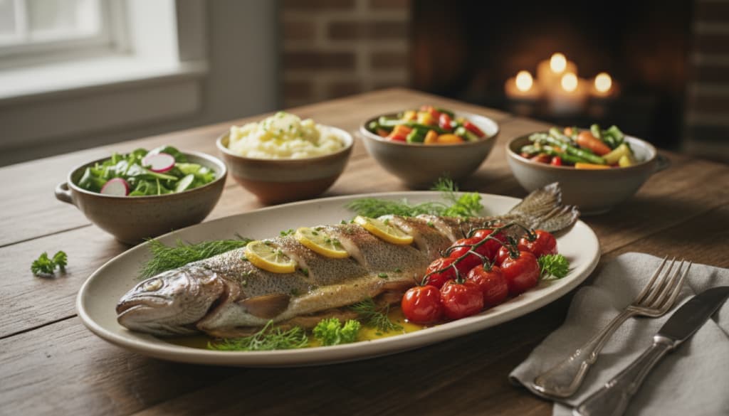 Varianten und Beilagen Ofenfisch
