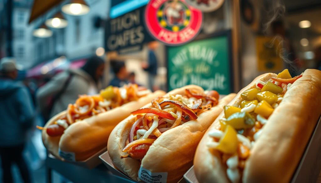 Authentische Kopenhagener Hot Dogs