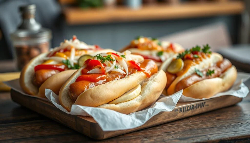 Authentische Kopenhagener Hot Dogs