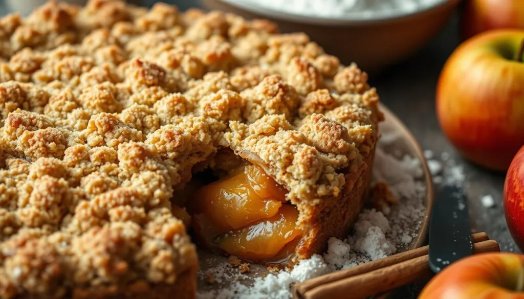 Backen des Apple Crumble Backen des Apple Crumble