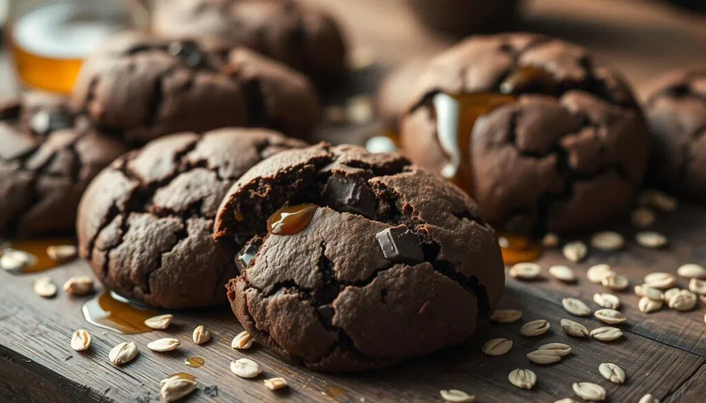 Cookies mit Schokolade und Honig