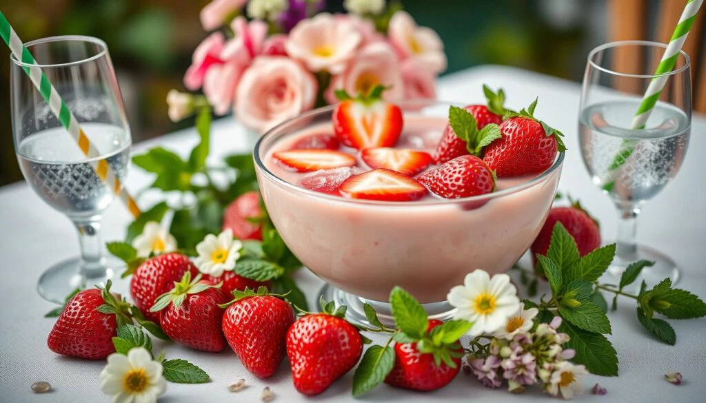 Erdbeerbowle Dekoration