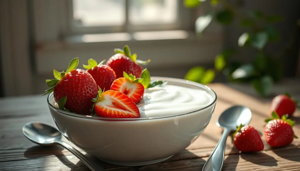Erdbeerquark als Snack Erdbeerquark als Snack