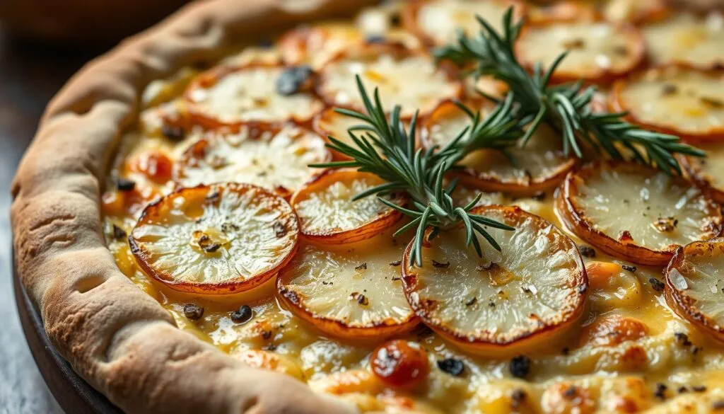 Flammkuchen mit Kartoffeln