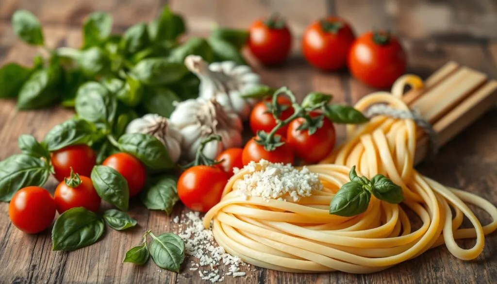 Frische Fettuccine Zutaten
