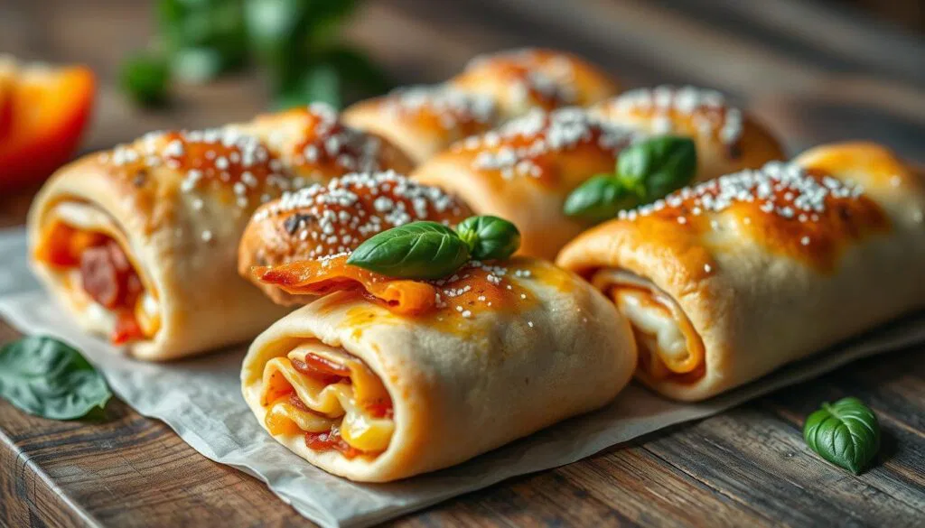 Gefüllte Pizzabrötchen