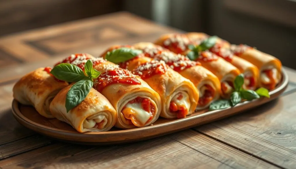 Gefüllte Pizzabrötchen