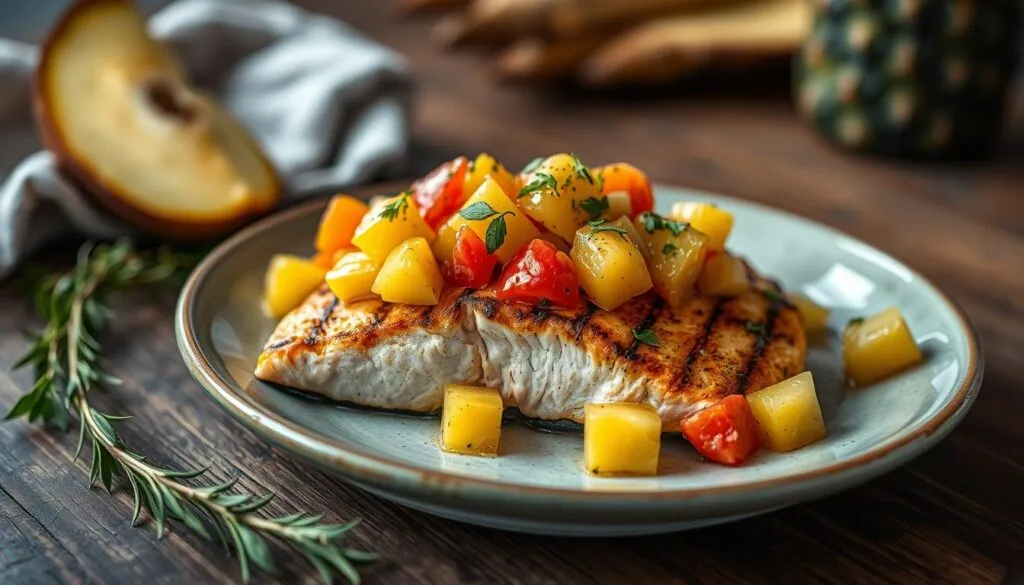 Gegrilltes Lachsfilet