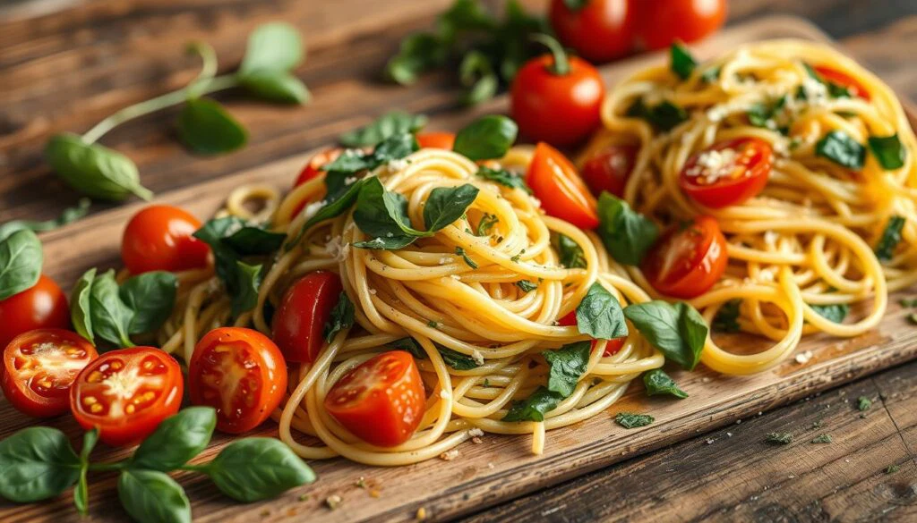 Gesunde Fettuccine-Variationen