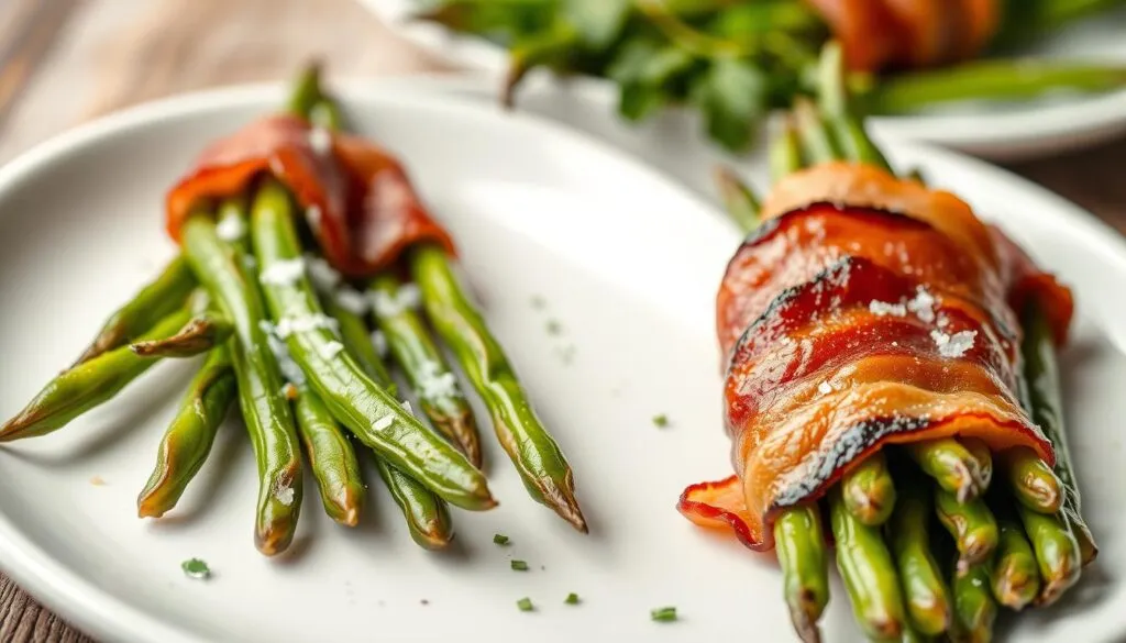 Grüne Bohnen im Speckmantel