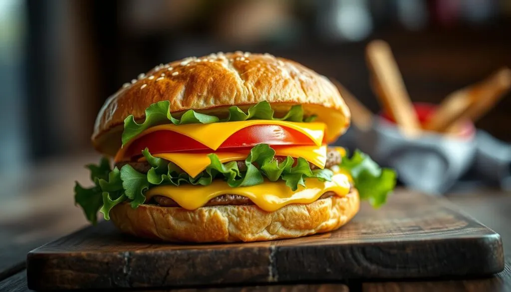 Hamburger on Brioche Buns