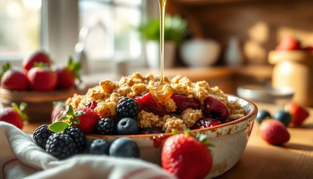 Hausgemachter Beeren Crumble