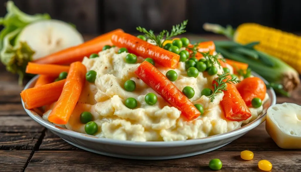 Kartoffelbrei mit Gemüse