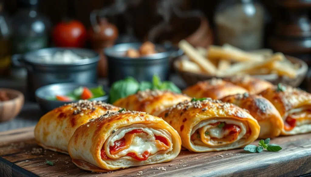 Knusprige Pizzabrötchen