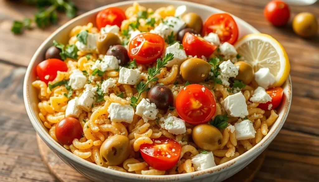 Kritharaki Salat mit Feta
