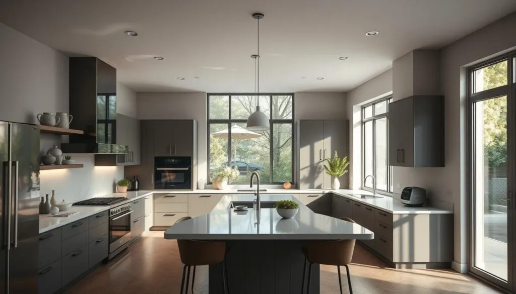 Küche U Form offen mit Theke