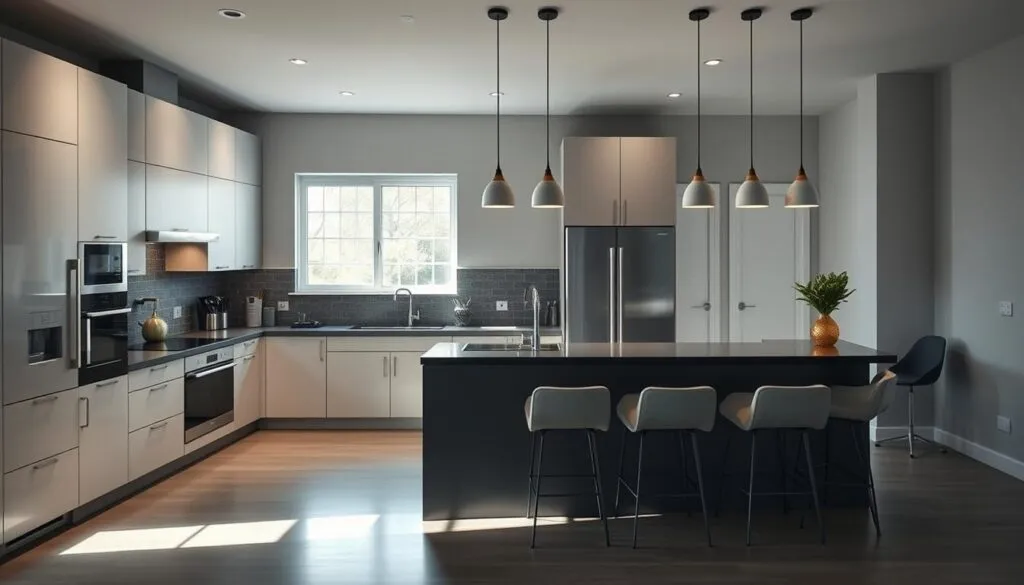 Küche U Form offen mit Theke