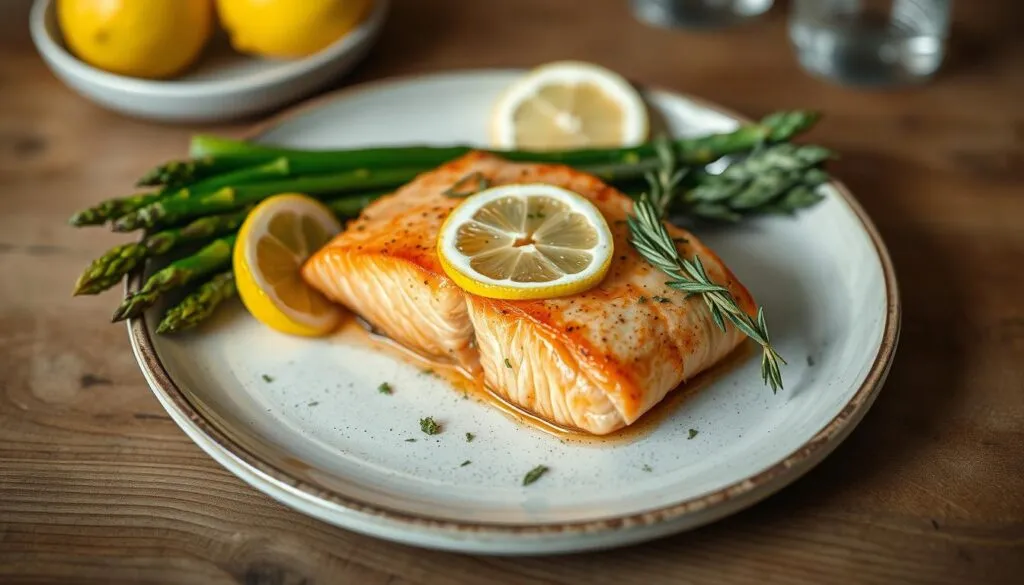 Lachs mit Spargel im Ofen