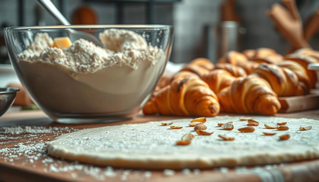 Mandelhörnchen Backvorgang