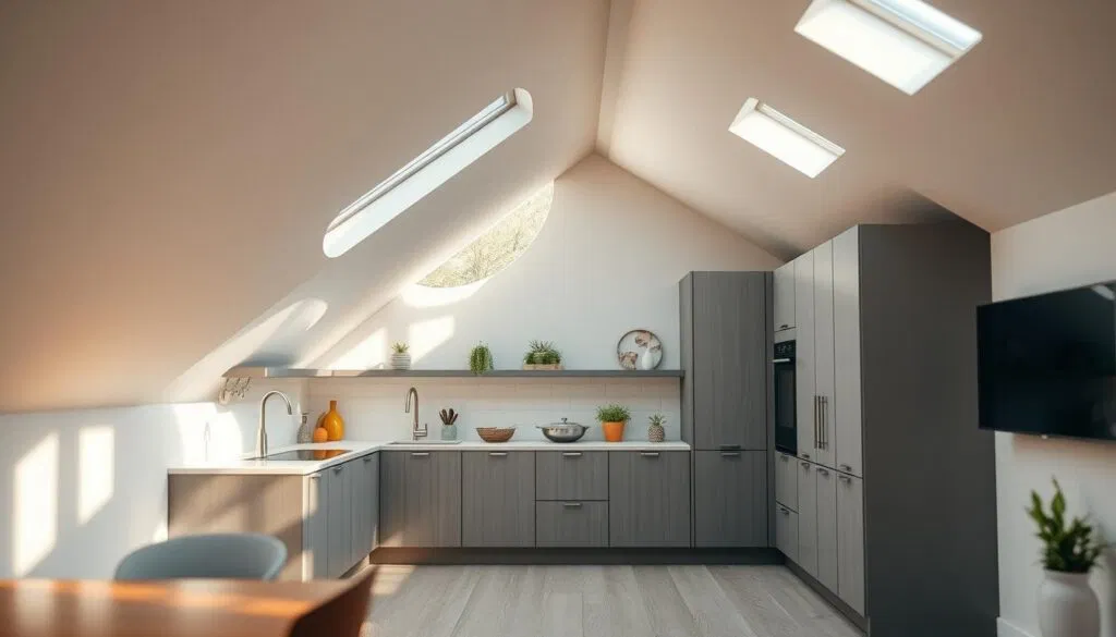 Moderne Küche Dachschräge