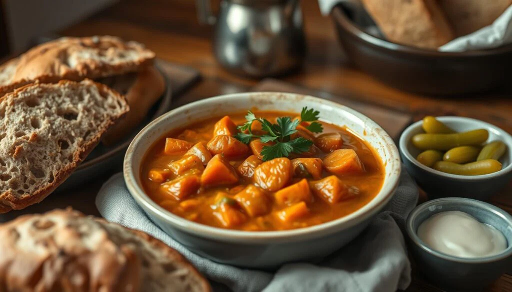 Möhreneintopf mit Beilagen