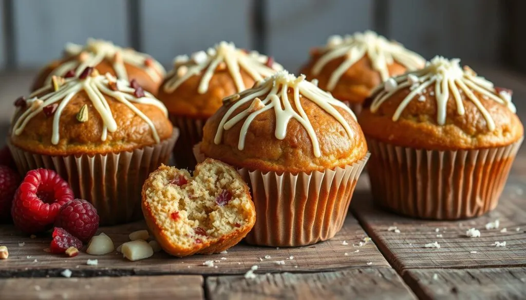Muffins mit weißer Schokolade