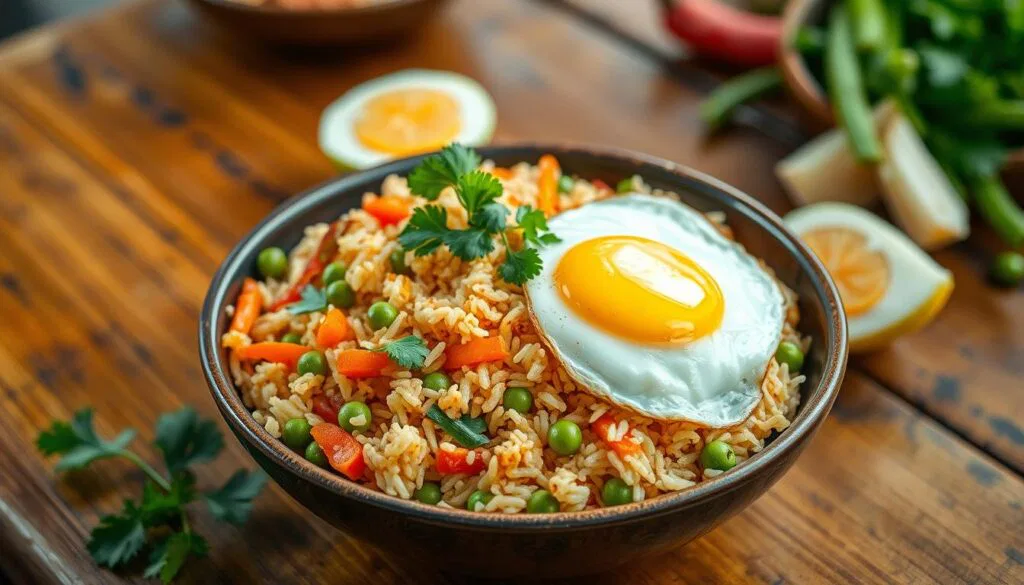 Nasi Goreng vegetarisches Gericht