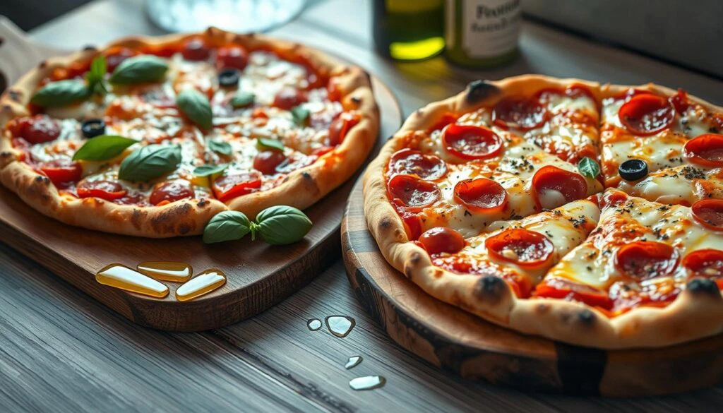 Neapolitanische und Romana Pizza