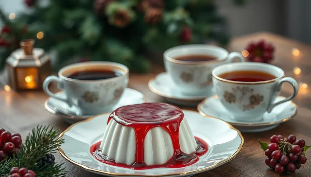 Panna Cotta mit Kaffee und Tee