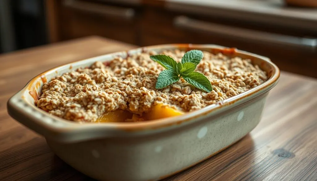 Pfirsich Crumble