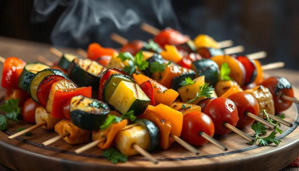 Regionale Einflüsse auf Gemüsespieße Regionale Einflüsse auf Gemüsespieße