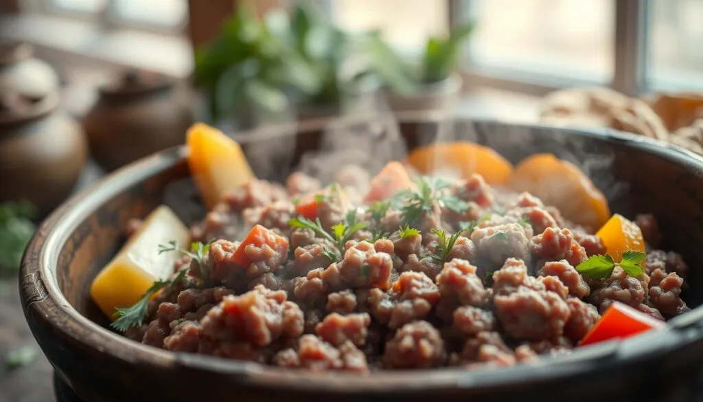 Reisfleisch mit Hackfleisch